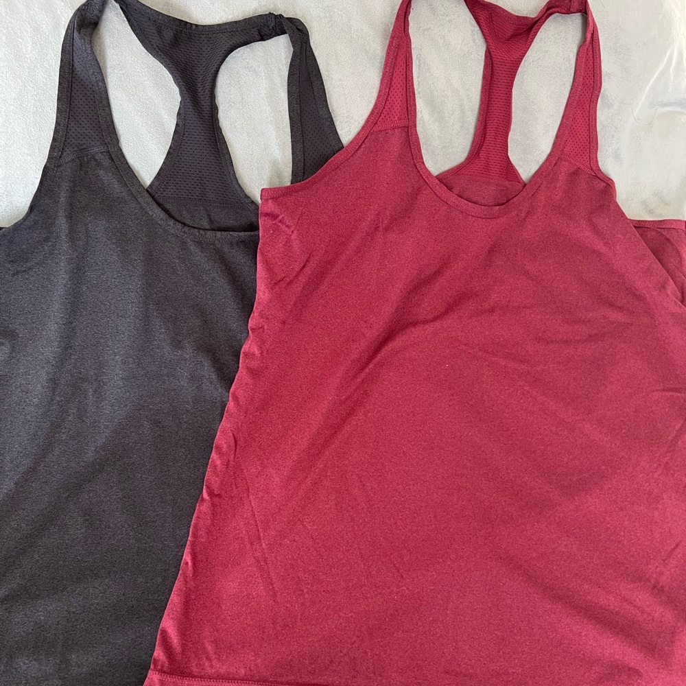 Workout racer back tank tops